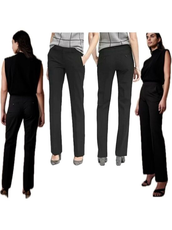 Banana Republic Pants - Banana Republic women’s black Wool Logan dress pants trousers fully lined Sz 4S
